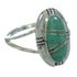Southwest Sterling Silver And Turquoise Inlay Ring Size 5-1/4 YX69660
